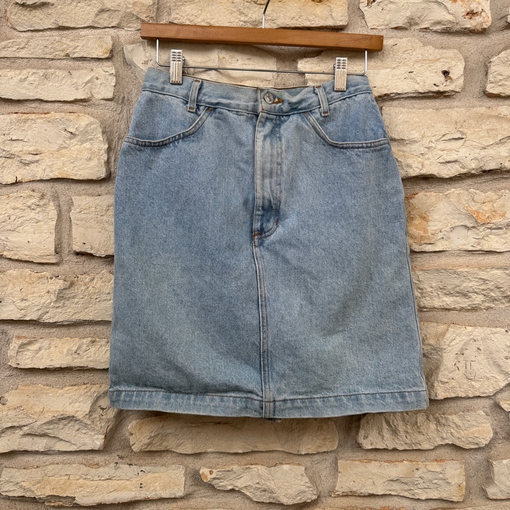 GAP Light Blue Denim Pencil Skirt Vintage Made in the USA